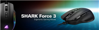 Sharkoon 推出 SHARK Force 3 有线人体工学游戏鼠标,配备英斯特 A825 传感器