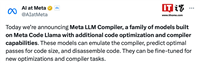 Meta 发布基于 Code Llama 的 LLM 编译器:优化代码大小、反汇编
