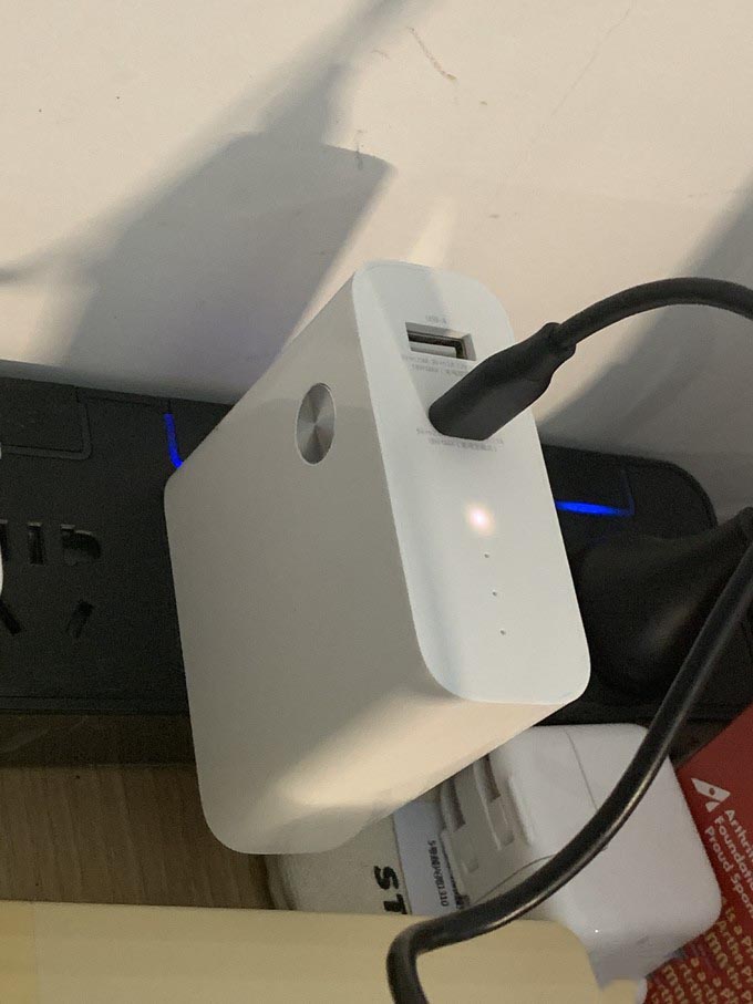 全站首发 小米ad55 50w 6700mah二合一充电宝开箱