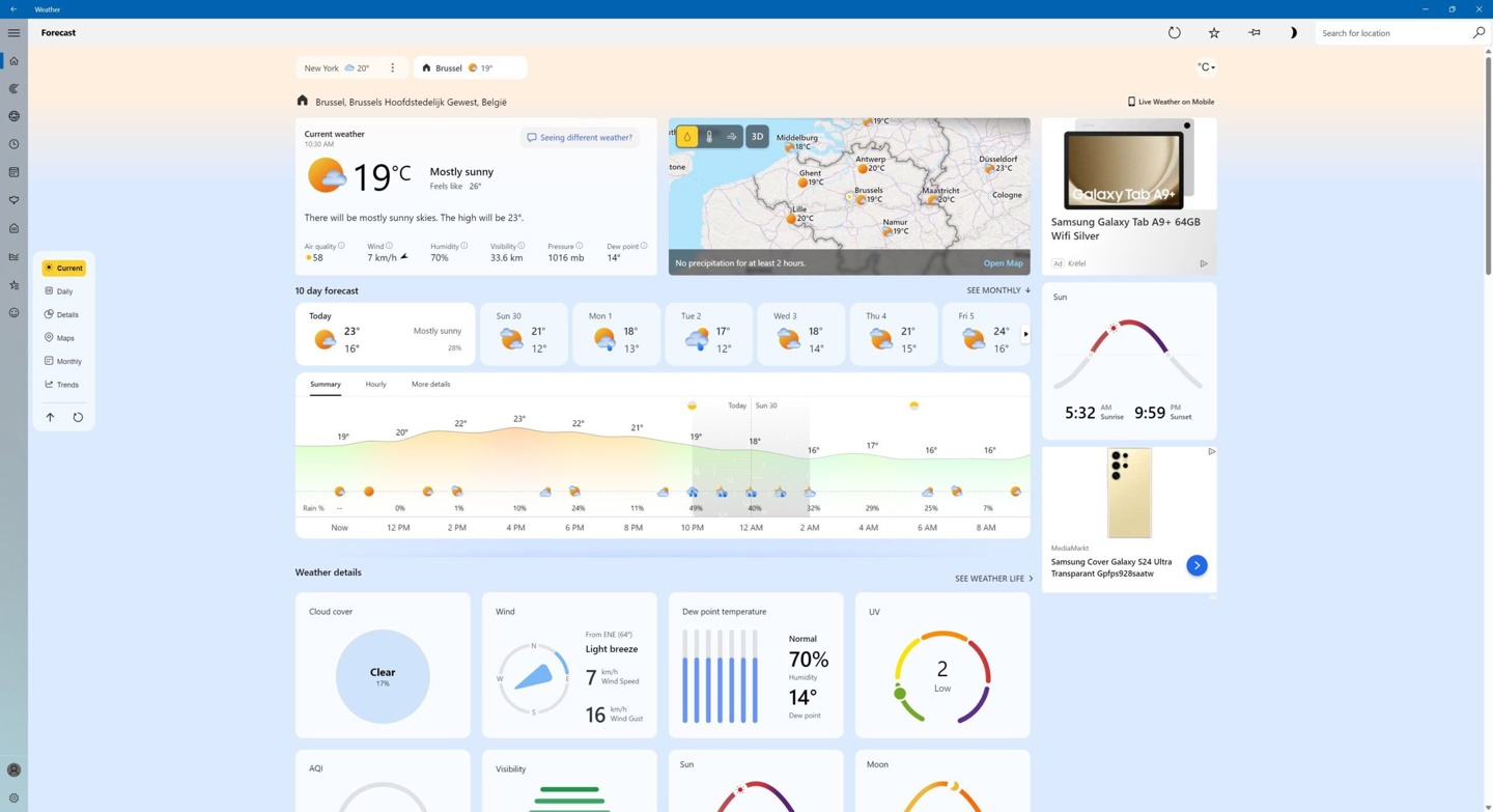 微软更新 win11 天气应用,嵌入更多推广内容