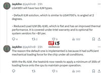 英特尔被曝将为 LGA1851 平台提供可选 RL-ILM,解决 CPU 顶盖弯曲问题