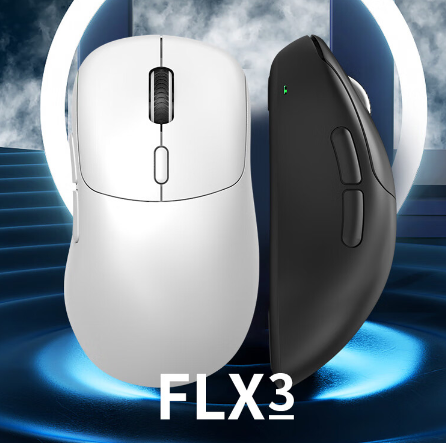 hello ganss flx3 三模游戏鼠标开启预售:paw3395、55g 重量,99 元起 主视觉