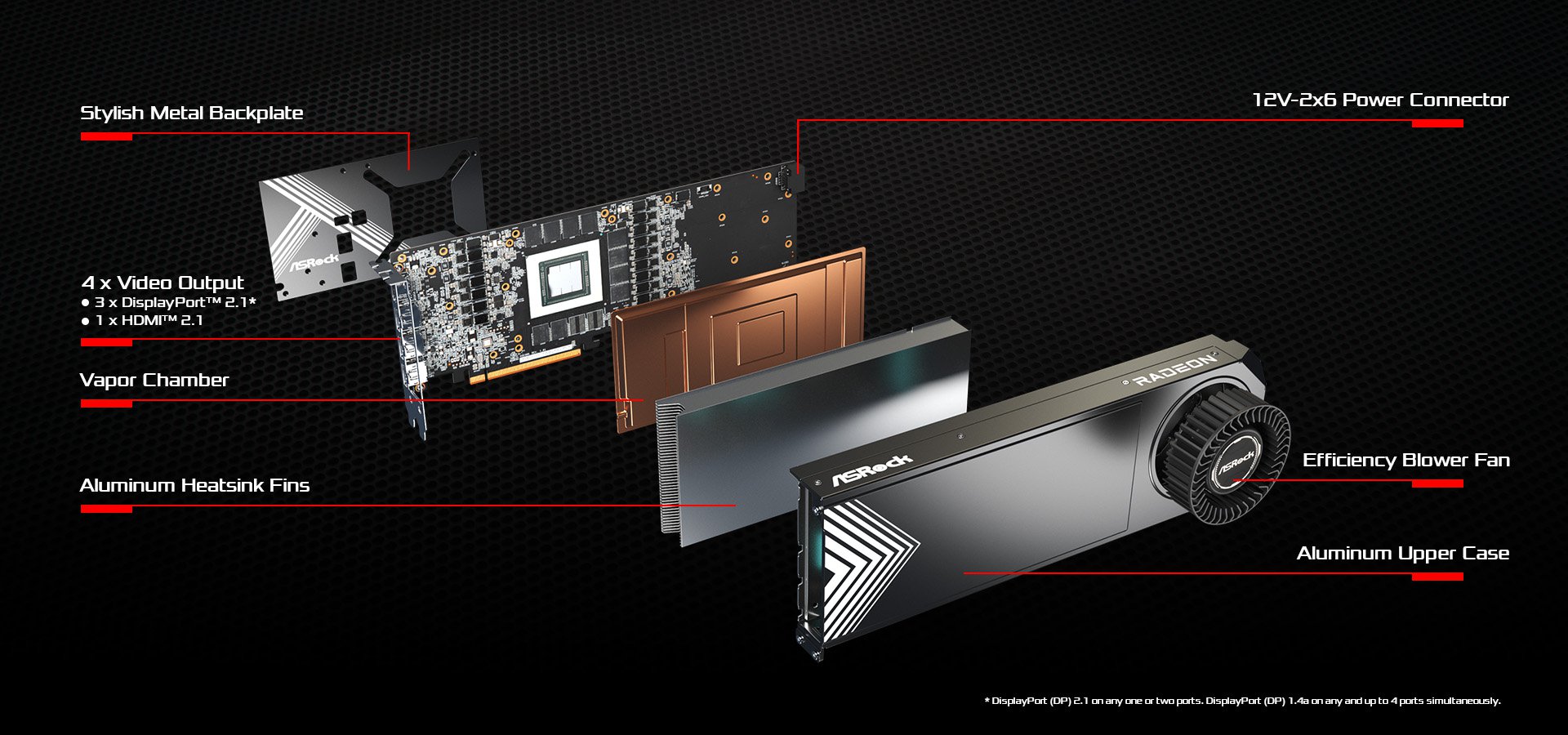 华擎 rx 7900 xt / xtx creator 显卡上线官网:vc 均热板 + 涡轮风扇、12v-2x6 供电接口 内部设计