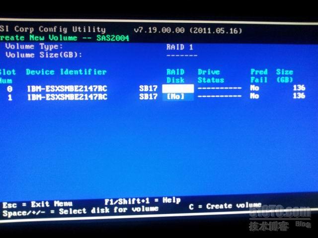 ibm system x3250 m4 配置raid阵列