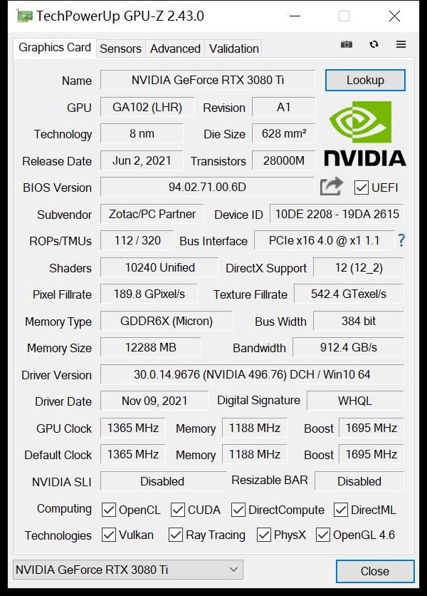 索泰rtx 3080 ti评测 