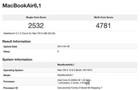 2014macbook air跑分多少？新款macbook air跑分结果曝光