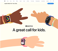 苹果官网上线新页面,向儿童群体力推 Apple Watch SE 2