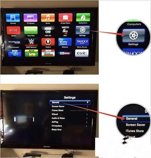 如何恢复apple tv出厂设置？