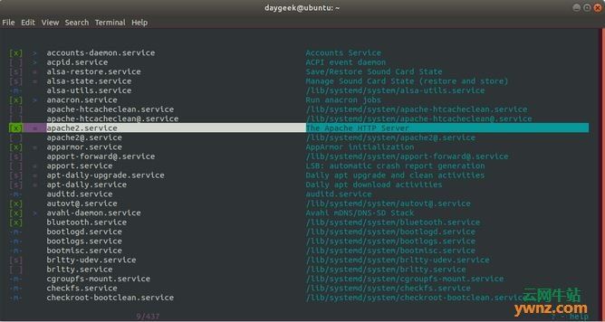 在linux系统中查看所有正在运行的服务