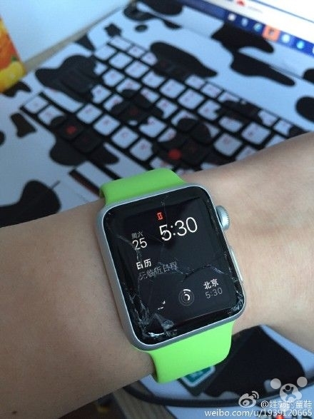 怒点36个赞 apple watch入手俩小时就摔碎