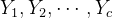 y_1,y_2,\cdots ,y_c