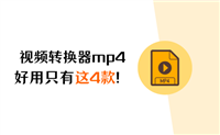 视频转换器mp4,好用只有这四款!