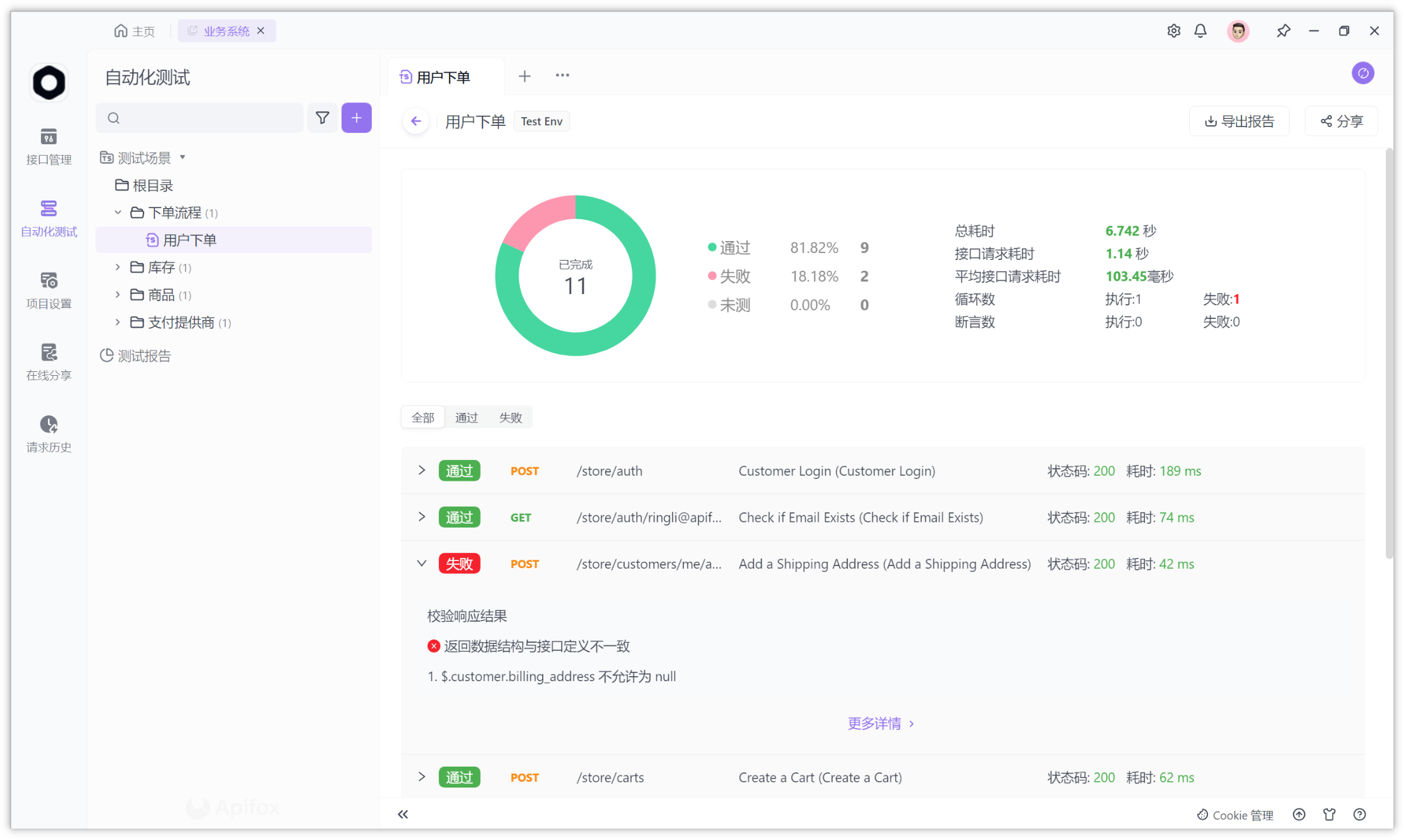 apifox 自动化测试