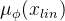 \mu _{\phi }(x_{lin})