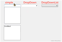 C# WinForm —— 13 ComboBox下拉框/组合框介绍