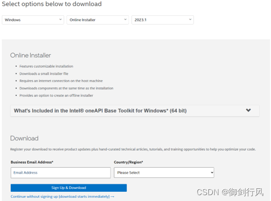 oneapi base toolkit下载页面