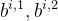 b^{i,1},b^{i,2}