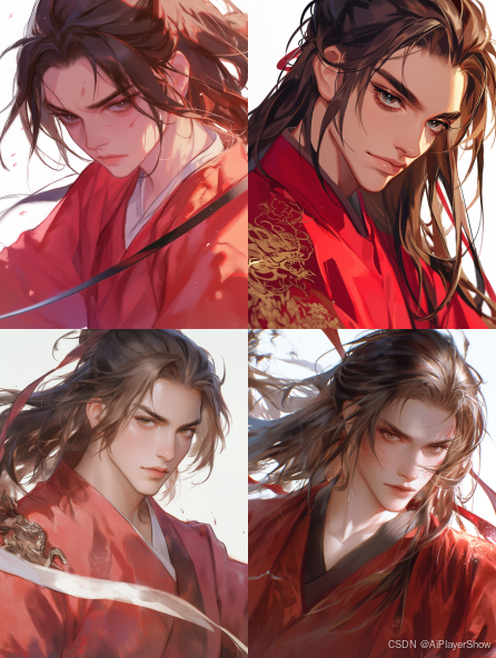 古风男角色人物特写