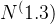 n^(1.3)