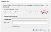 EndNote登录或注册方法