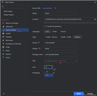 解决IntelliJ IDEA 2023版本创建Spring项目时Java只能选择17或21的问题