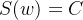 s(w)=c