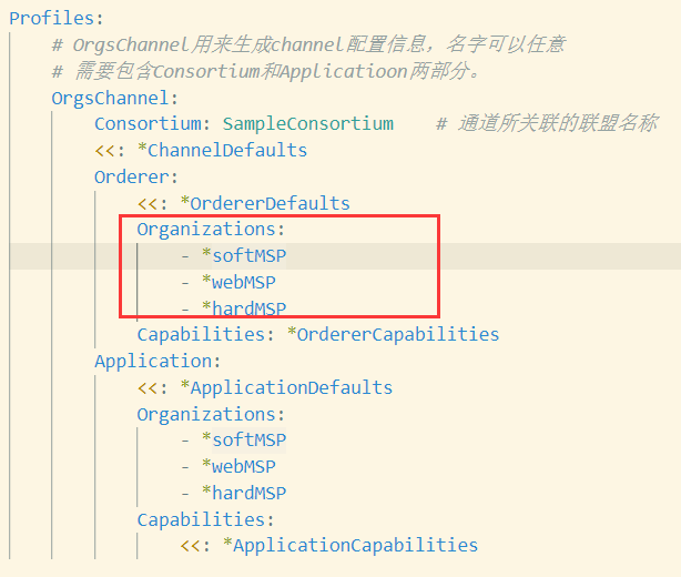 profiles 配置