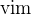 \textrm{vim}