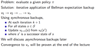 David Silver Lecture 3: planning by dynamic programming