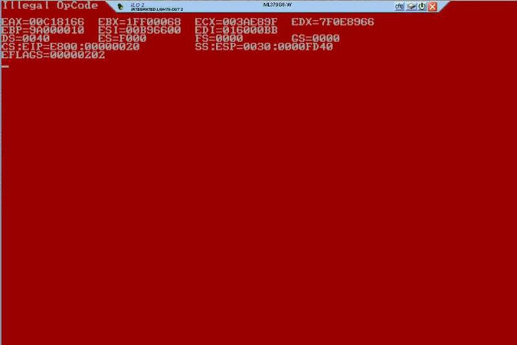 hp刀片红屏报错 illegal opcode - 代码网