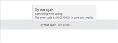 win10应用商店无法下载提示错误0x803f7000