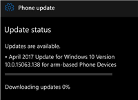 Win10 Mobile/PC创意者更新15063.138预览版累积更新补丁KB4015583今日推送