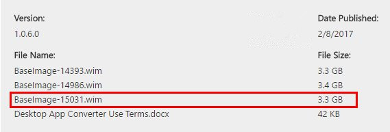 win10创造者更新15031预览版基础镜像wim官方下载