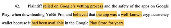 google play上架诈骗加密货币钱包！美国妈妈痛失500万美元怒告谷歌