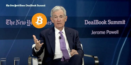 鲍威尔dealbook峰会表示：比特币的真正竞争对手是黄金 而非美元
