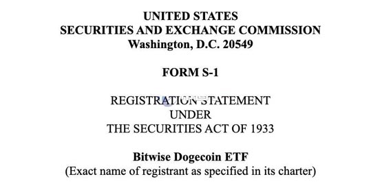 bitwise提交狗狗币etf申请！cboe bzx交易所再次提交solana etf申请