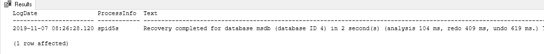 read current sql server error log using variables with xp_readerrorlog command